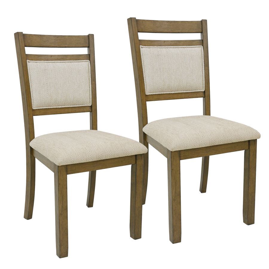 Conrad Walnut & Beige Dining Chair, Set of 2 - Image 3