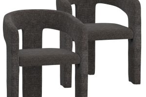 Alternative view of Amara Charcoal Dining Chair-Set of 2