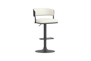 Kazan Adjustable Air-Lift Stool, Set of 2 in Ivory