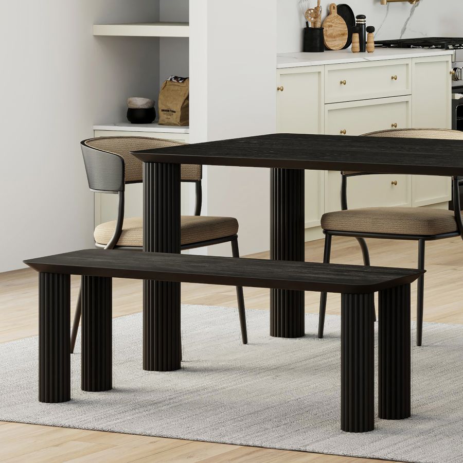 Sangra 71 Inch Bench in Black - Image 2