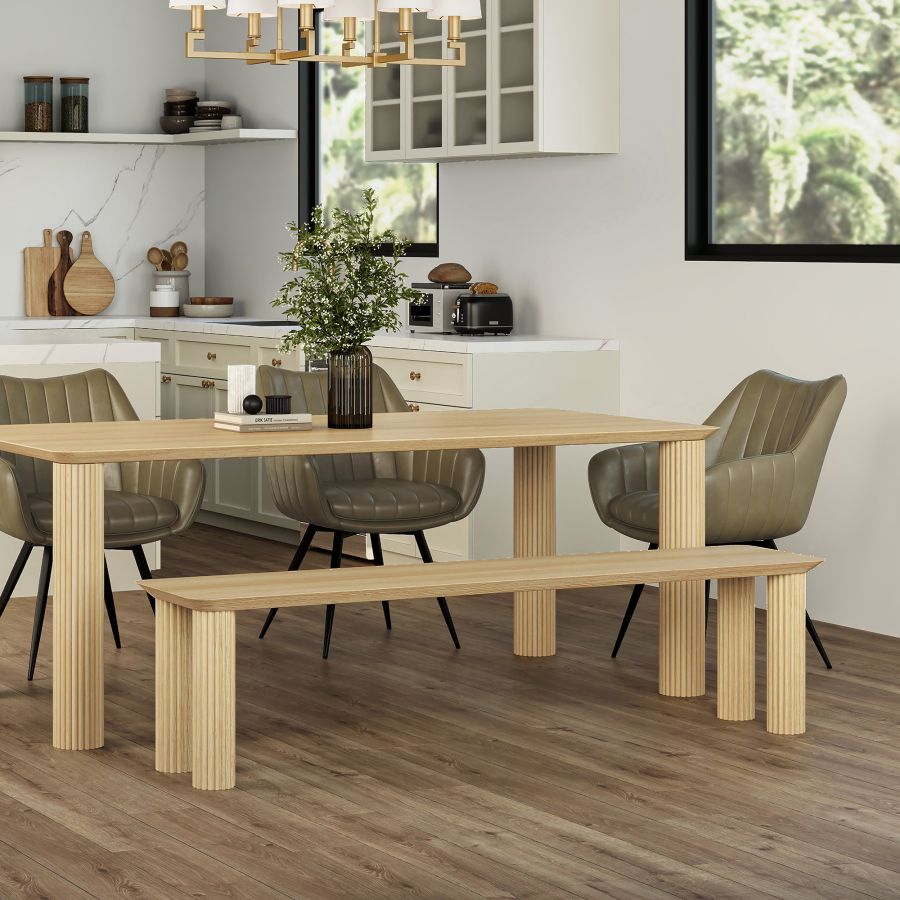 Sangra 71 Inch Bench in Natural - Image 2