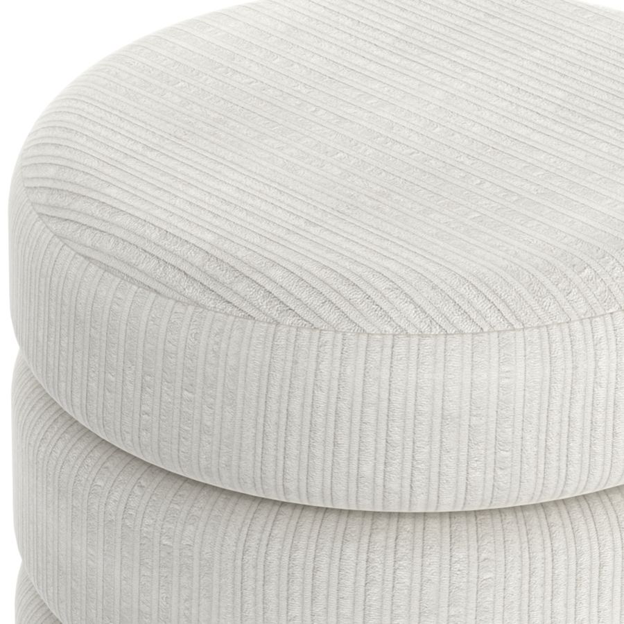 Willo Round Ottoman in Ivory - Image 6
