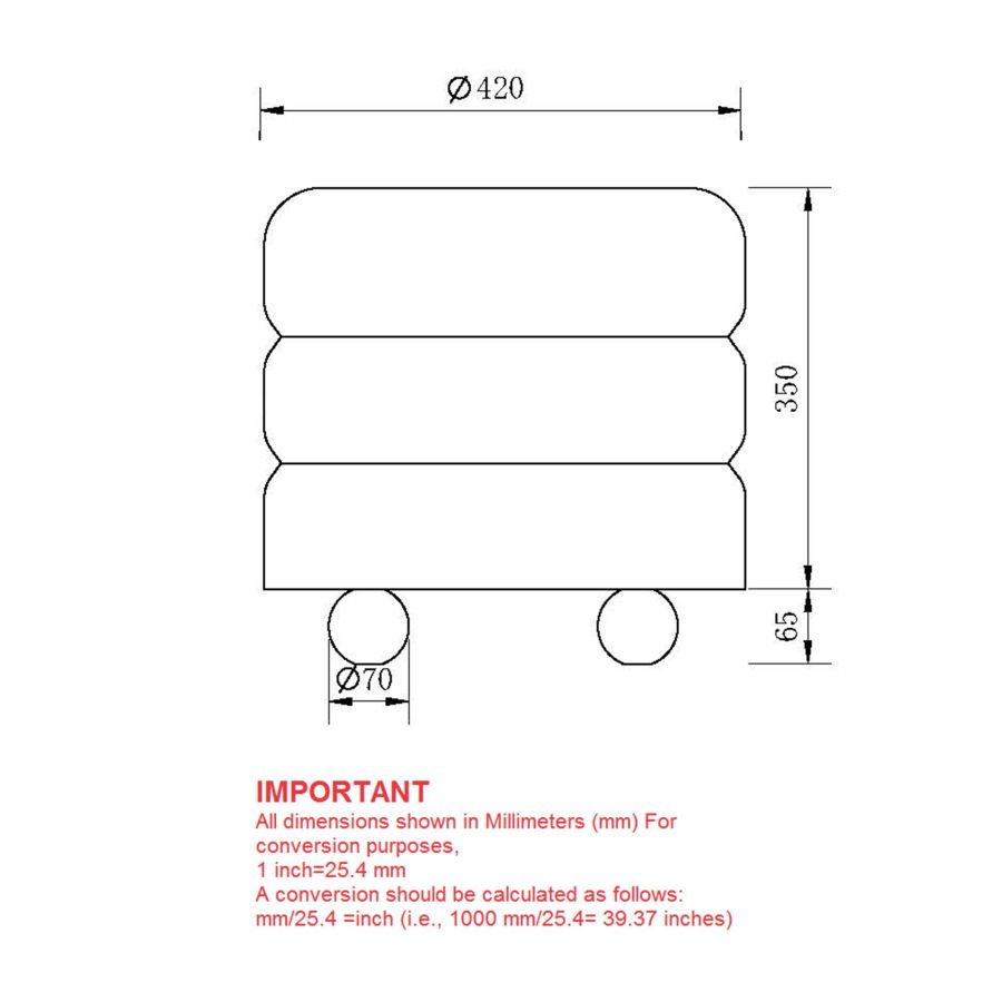 Willo Round Ottoman in Ivory - Image 8