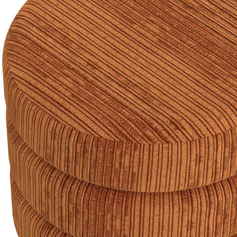 Willo Round Ottoman in Rust Brown - Image 6