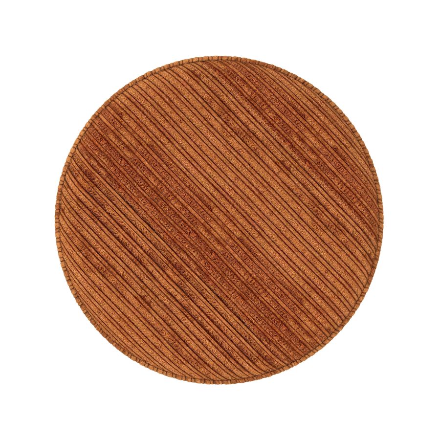 Willo Round Ottoman in Rust Brown - Image 7