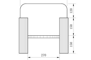 Alternative view of Kiraz Ivory & White Round Ottoman