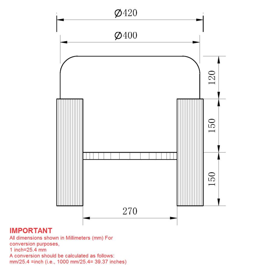 Kiraz Ivory & White Round Ottoman - Image 2