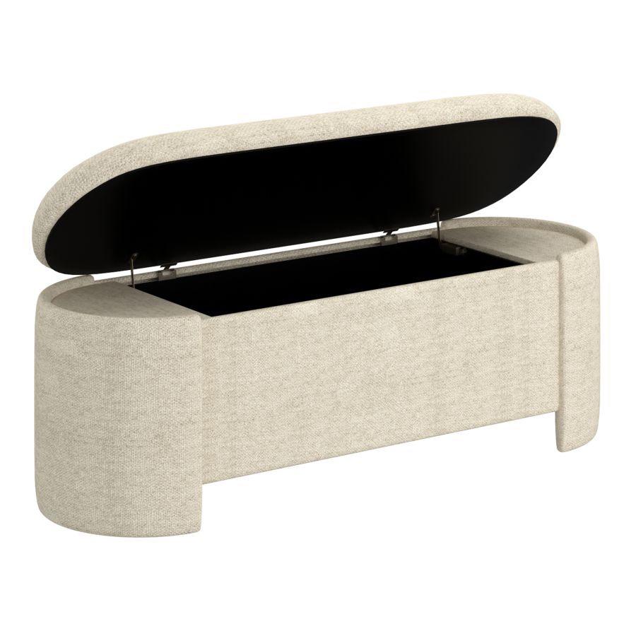 Daphne Storage Ottoman in Beige - Image 7