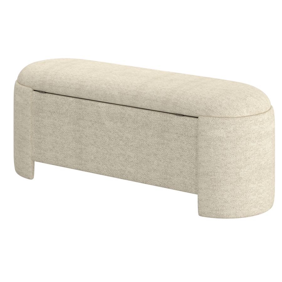 Daphne Storage Ottoman in Beige - Image 4