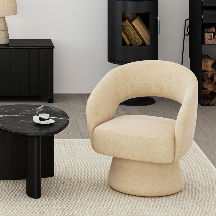 Santo Accent Chair in Beige - Image 2