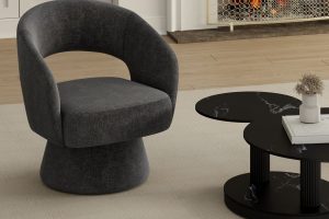 Alternative view of Santo Accent Chair in Charcoal