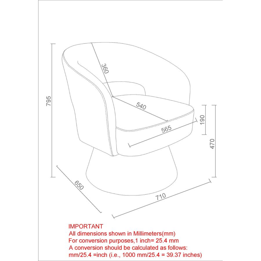 Santo Accent Chair in Charcoal - Image 8
