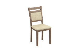 Conrad Walnut & Beige Dining Chair, Set of 2