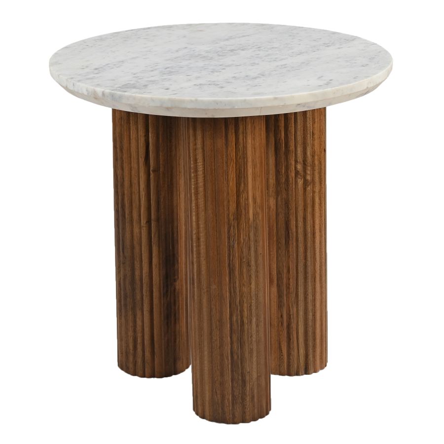 Jilsa Modern Accent Table in Walnut & White - Image 7