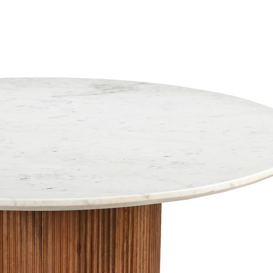 Jilsa Modern Accent Table in Walnut & White - Image 5