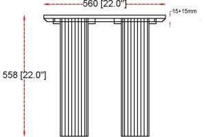 Alternative view of Jilsa Modern Accent Table in Walnut & White
