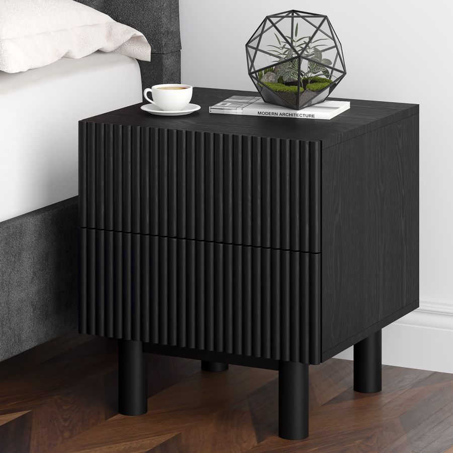 Sangra 2 Drawer Accent Table in Black - Image 2