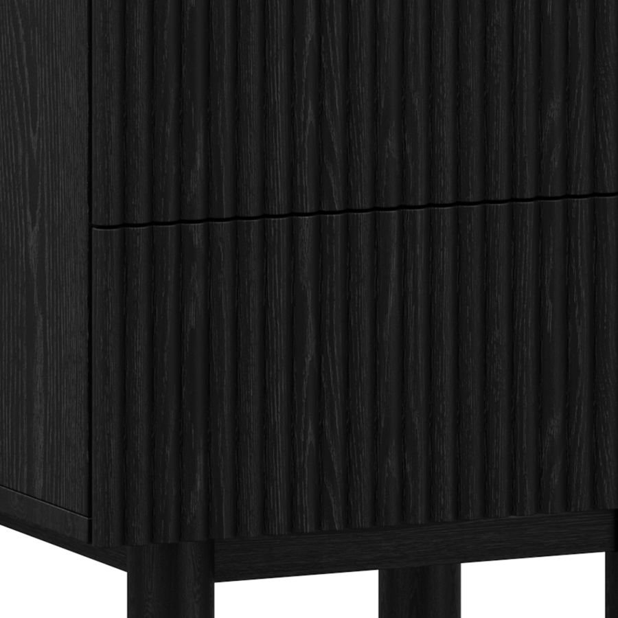 Sangra 2 Drawer Accent Table in Black - Image 6