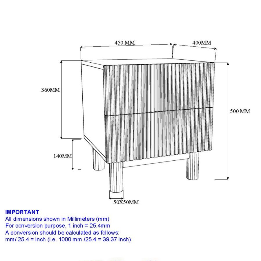 Sangra 2 Drawer Accent Table in Black - Image 7