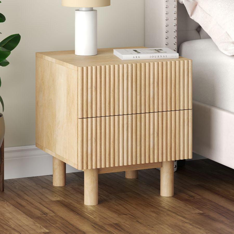 Sangra 2 Drawer Accent Table in Natural - Image 2