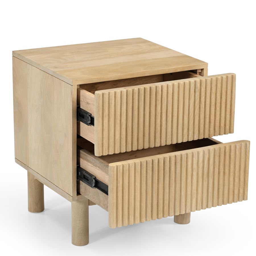Sangra 2 Drawer Accent Table in Natural - Image 4