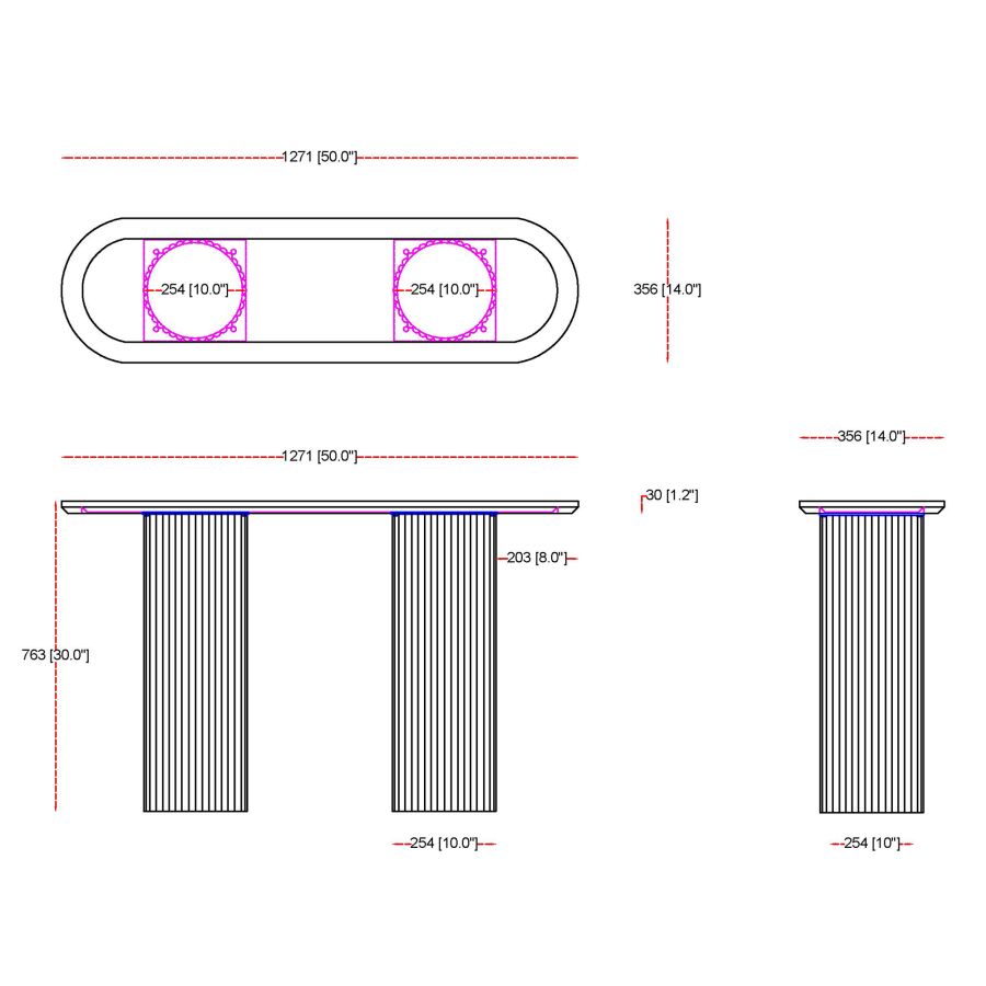 Jilsa Console Black Table - Image 2