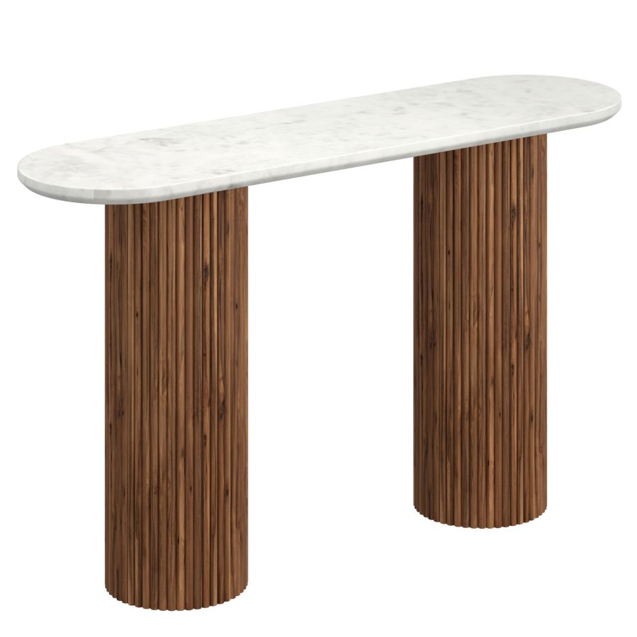 Jilsa Console White & Walnut Table - Image 8