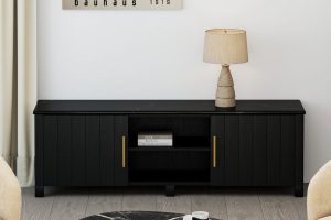 Camden Black Media Cabinet