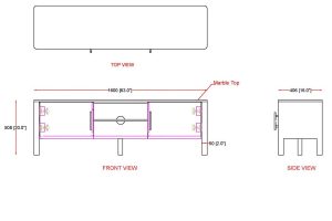 Alternative view of Camden White & Walnut Media Cabinet