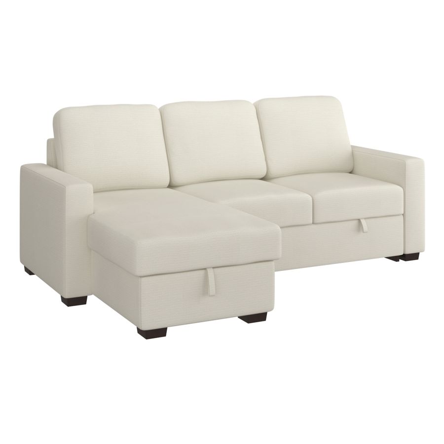 Alfonso Performance Fabric Sofa Bed & Storage in Beige - Image 8