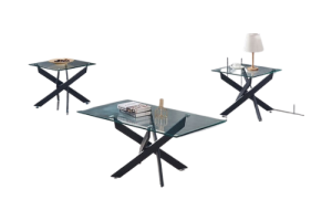 Black Metal Coffee Table Set