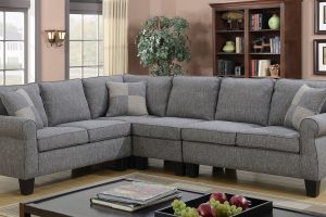 Alternative view of Gray Fabric Sectional Sofa