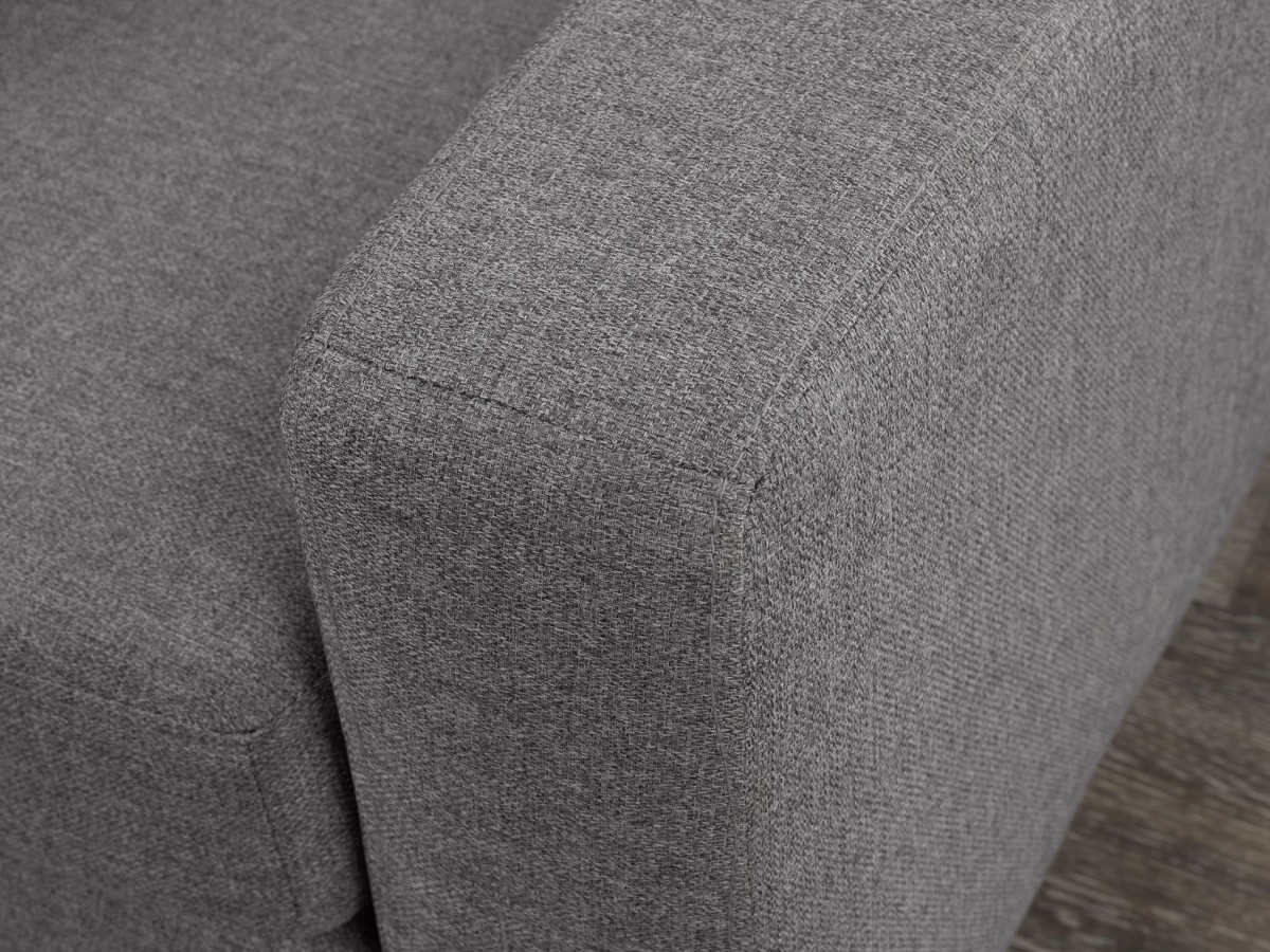 Grey Sectional Sofa with Chrome Legs - Image 4