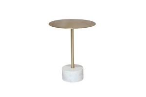 ACCENT TABLE - WHITE/GOLD