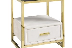 NIGHT STAND - CREAM/GOLD