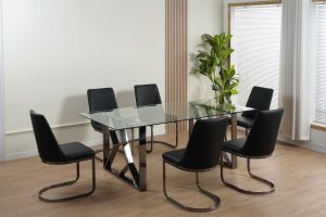 Grove Black 7 Pcs dining Set