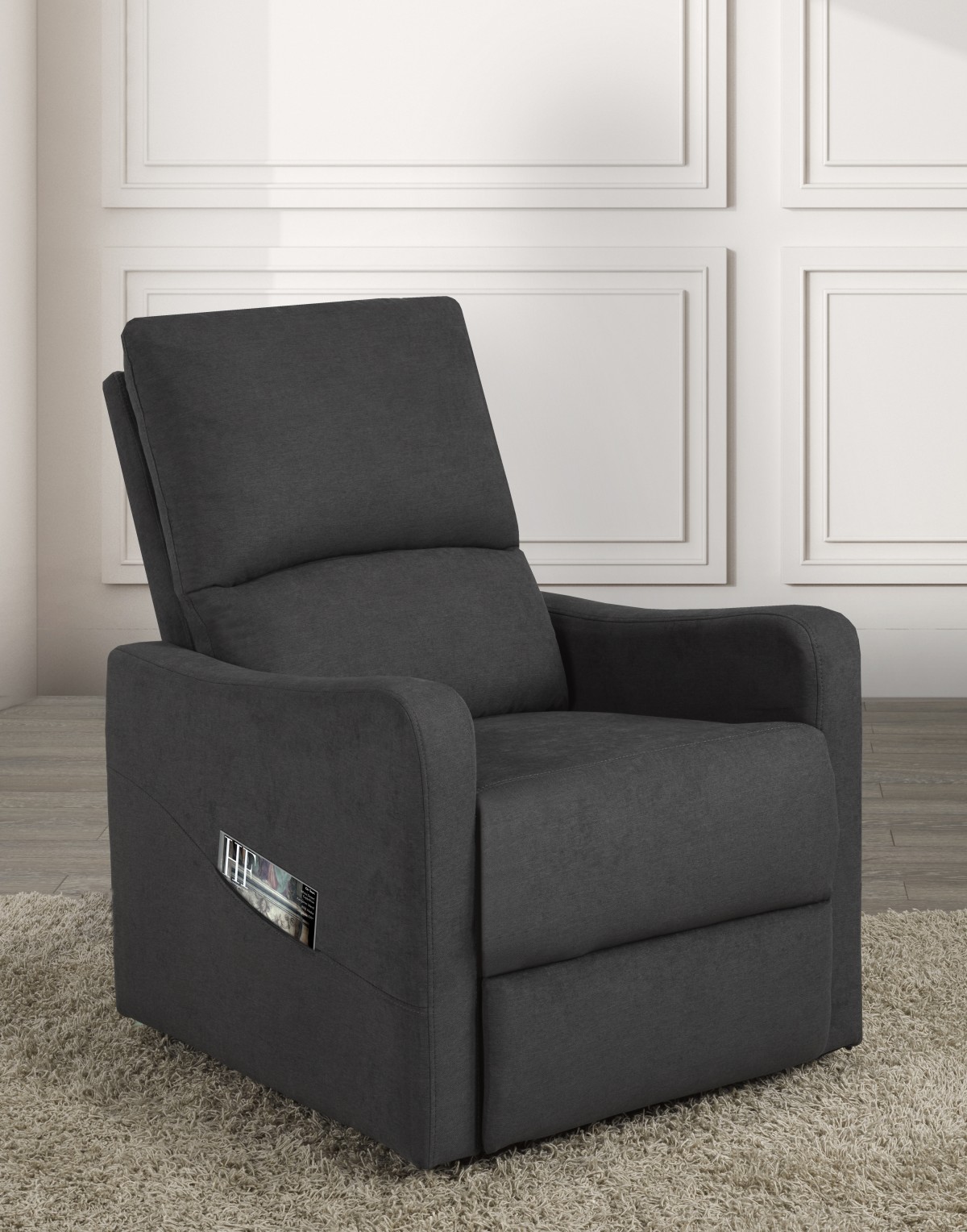 RECLINER LIFT CHAIR, DARK GREY - Image 3
