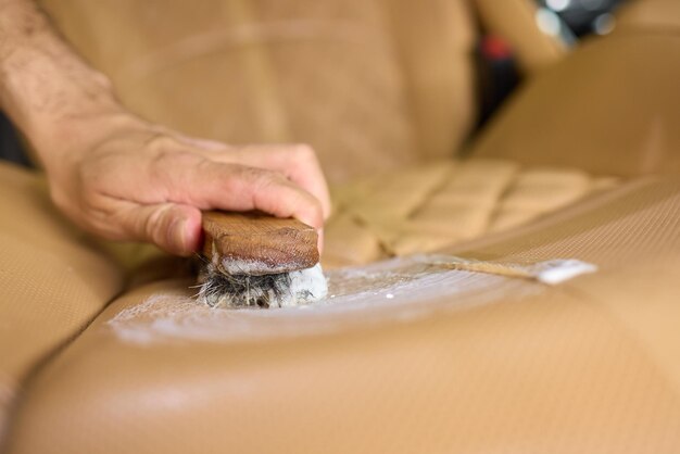 Cleaning leather sofas