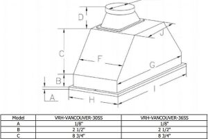 Alternative view of Vancouver 30"/ 36" Silver Under Cabinet