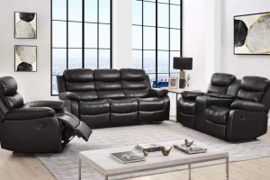 Monoco - blk manual Recliner Sofa