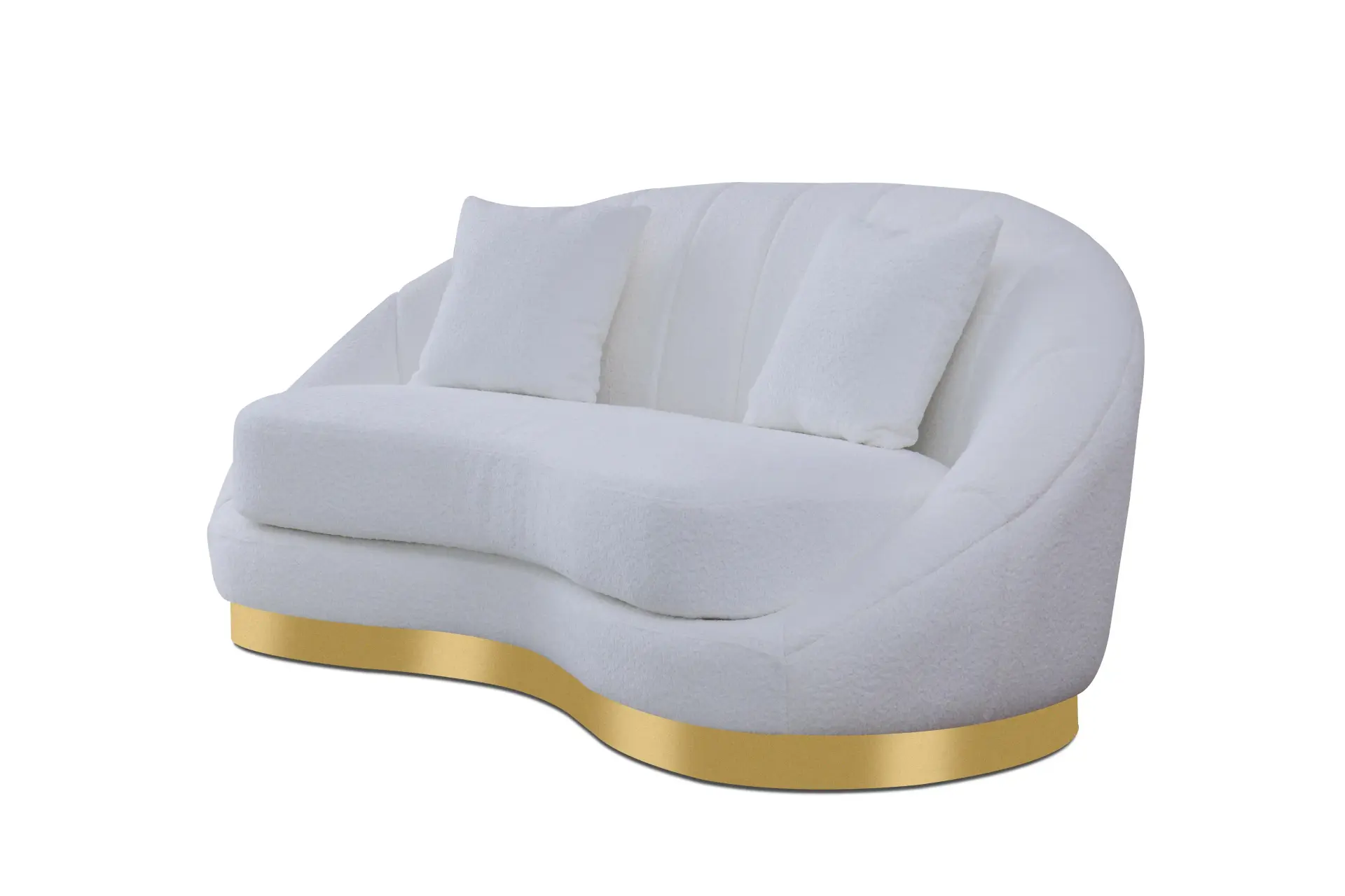 2122 White 3 Pcs Sofa Set
