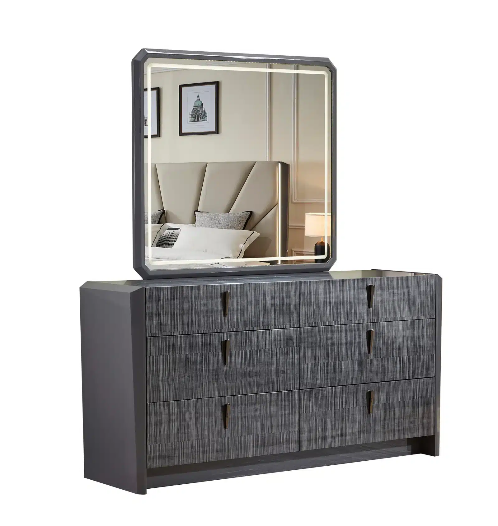 BEDROOM SET (GREY) - Image 2