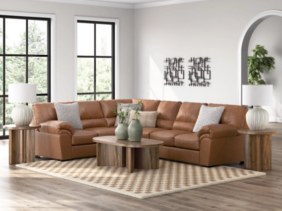 WillowBend 3 Piece Sectional Caramel - Image 2