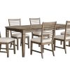 7-PIECE DINING SET - WALNUT