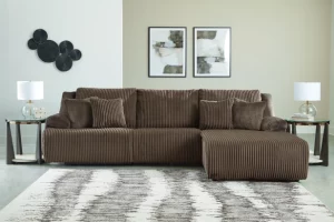 Alternative view of Top Tier 3-Piece Sectional Sofa Chaise Chocolate