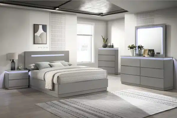 BEDROOM SET – GREY