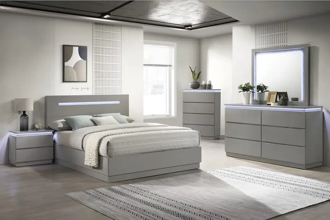 BEDROOM SET – GREY
