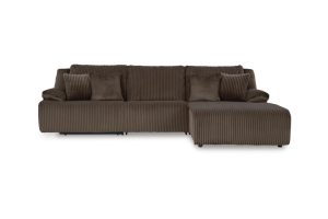 Top Tier 3-Piece Sectional Sofa Chaise Chocolate
