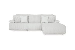 Top Tier 3-Piece Sectional Sofa Chaise Alloy