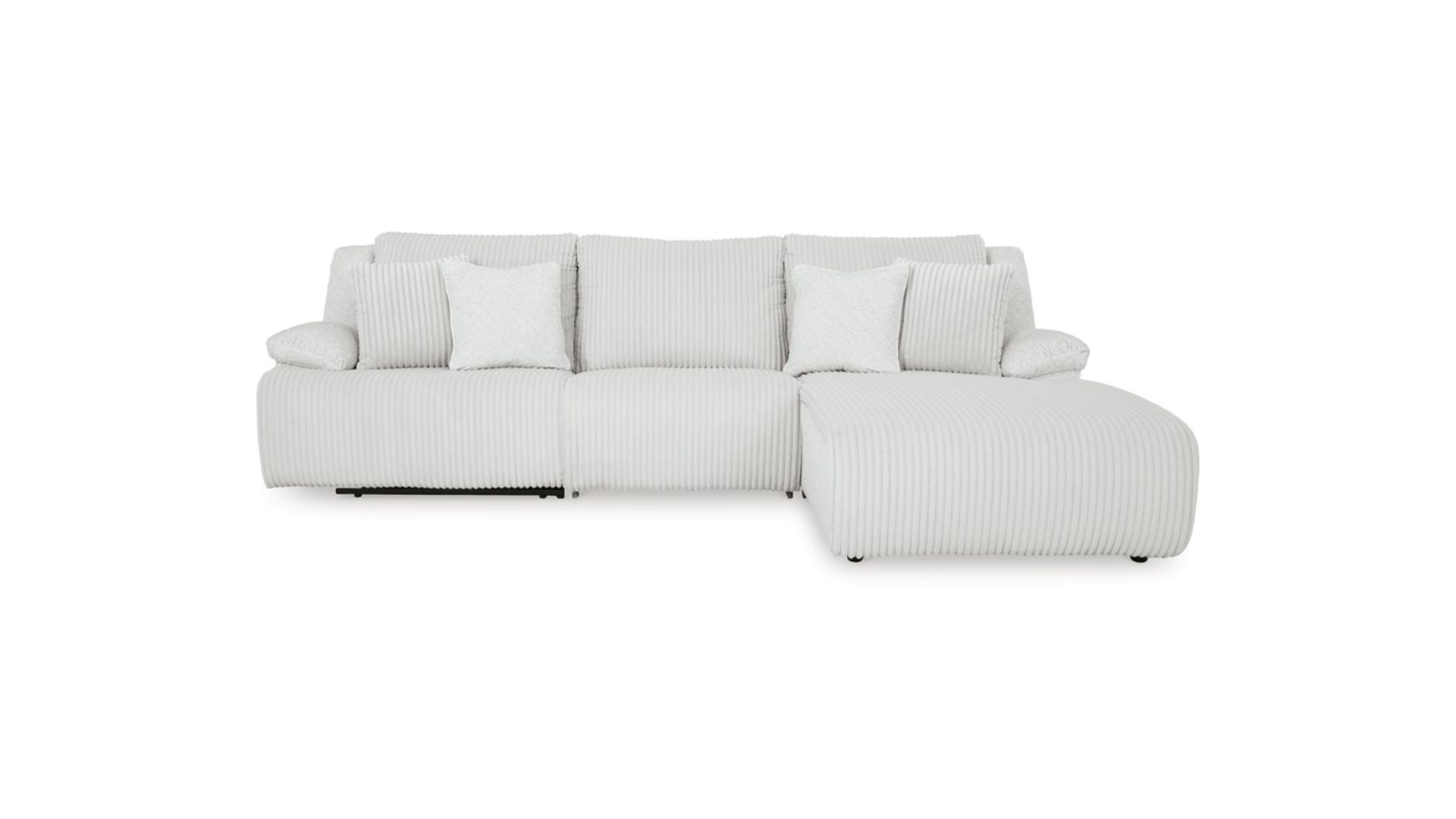 Top Tier 3-Piece Sectional Sofa Chaise Alloy
